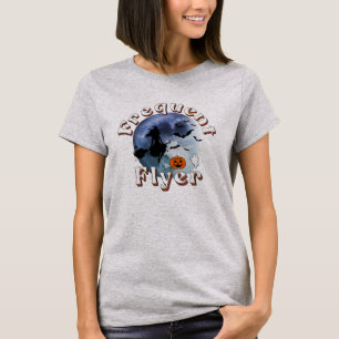 Camiseta Broomstick ambulante de bruxa do Dia das Bruxas Fr