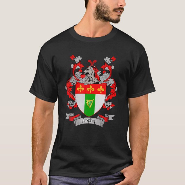 Camiseta Brophy Casaco De Braços | Folha de Apelido da Famí (Frente)