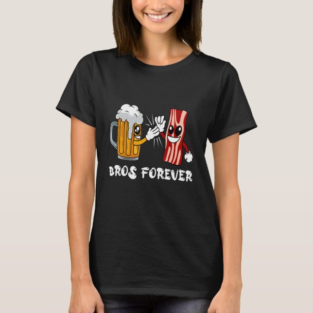 Camiseta Bros De Bacon De Cerveja Para Beer Beer Drinker Gr (Frente)