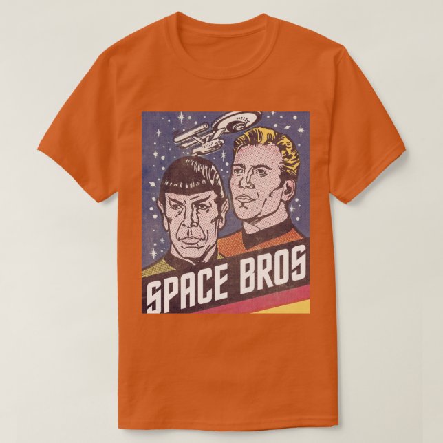 Camiseta Bros de espaço (Frente do Design)