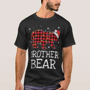 Camiseta Brother Bear Red Xadrez Natal Família Pajama Gif