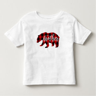 Camiseta Brother Bear   Xadrez vermelha
