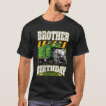 Camiseta Brother Birthday Crew Garbage Trucks<br><div class="desc">Irmão Tripulantes de Aniversário.</div>