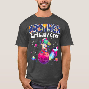Camiseta Brother Birthday Crew Outer Space Birthday Family
