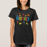 Camiseta Brother Building Blocks Birthday Boy<br><div class="desc">Brother Building Blocks Birthday Boy</div>