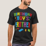 Camiseta Brother Building Bri do Criador Mestre Birthday Bo<br><div class="desc">Blocos de Tijolos do Aniversário do Criador Mestre</div>