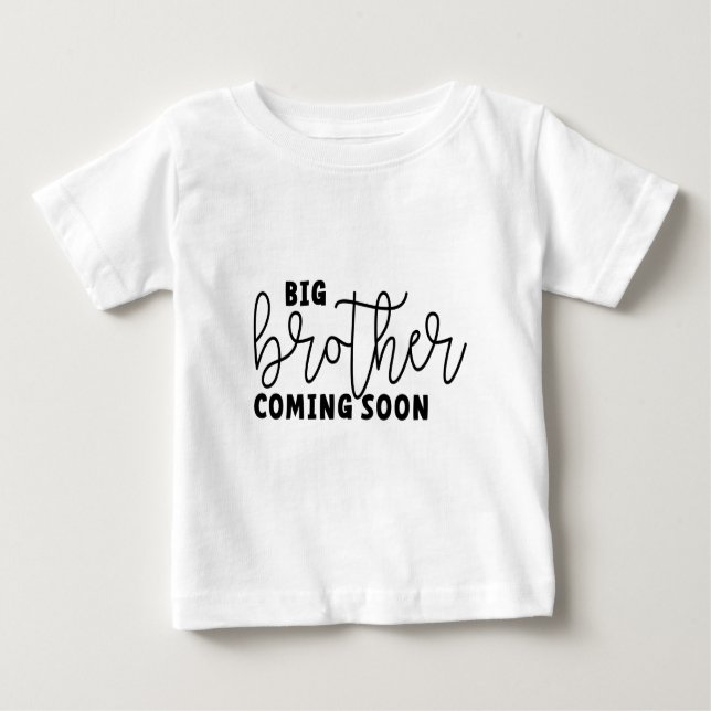 Camiseta Brother coming soon. Wordt binnenkort grote broer (Frente)