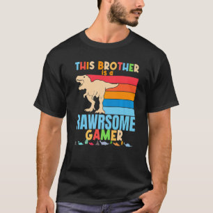 Camiseta Brother Gamer Dinosaur Video Game Big Trex Br