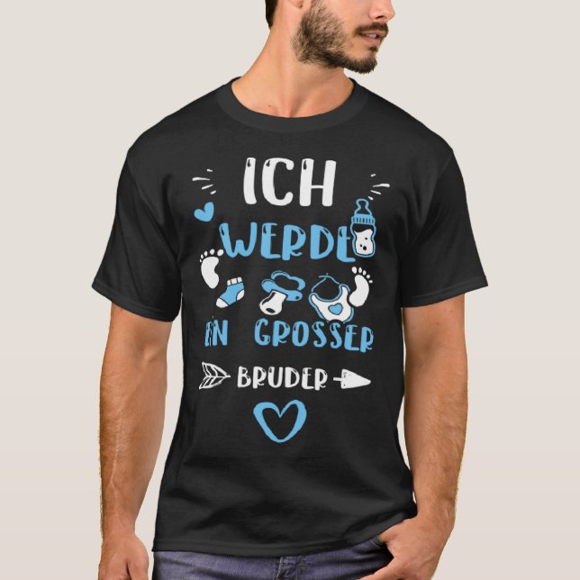 Camiseta Brother Ich Werde Ein Großer Bruder  Baby Boy (Frente)