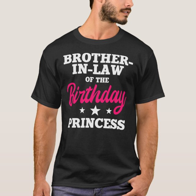 Camiseta Brother In Law of the Birthday Princess Party (Frente)