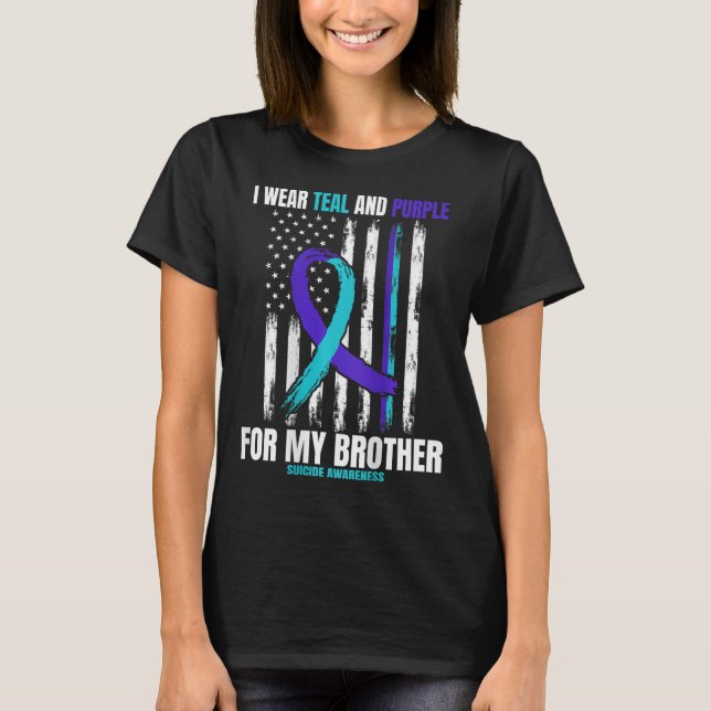 Camiseta Brother Suicida Awarse Prevention American Flag (Frente)