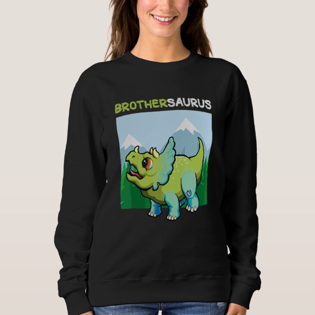 Camiseta Brothersaurus Dinosaur Cute Kiddo Triceratops (Frente)