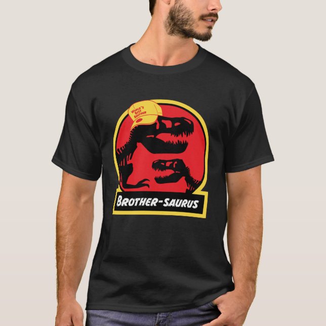 Camiseta Brothersaurus Dinosaur  for Brother Jurassic rex (Frente)