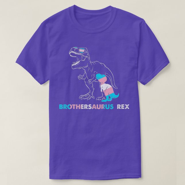 Camiseta Brothersaurus Rex T Rex Transgender Day Of Visibil (Frente do Design)