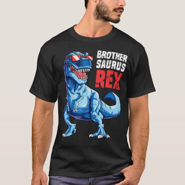 Camiseta Brothersaurus T rex Brother Saurus Boys (Frente)