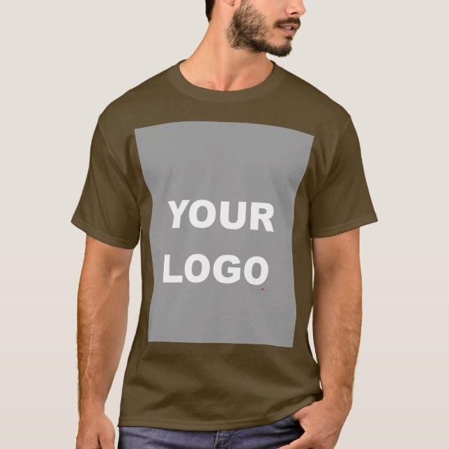 Camiseta Brown Add Your Image Picture Logo Men (Frente)