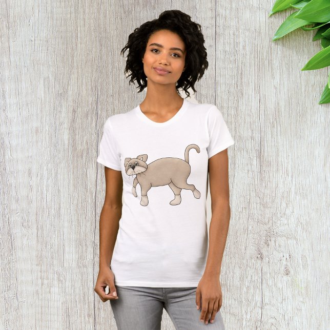 Camiseta Brown Cat Walking (Criador carregado)