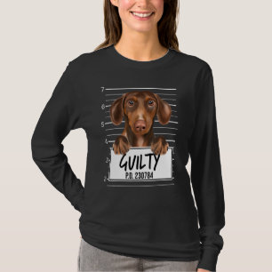 Camiseta Brown Dachshund Mugshot Guilherme Dog