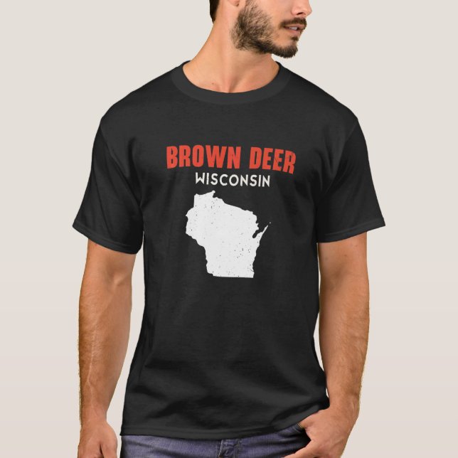 Camiseta Brown Deer USA State America Travel Montanan Helen (Frente)