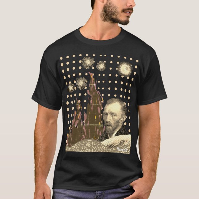 Camiseta BROWN design Unique Artistic Van Gogh (Frente)