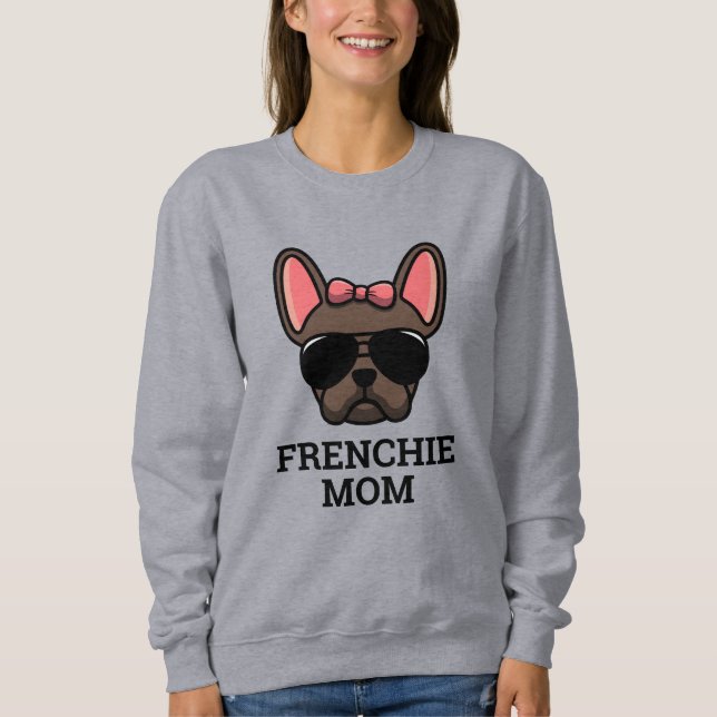 Camiseta Brown French Bulldog Frenchie Mãe (Frente)