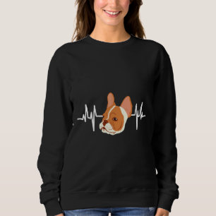 Camiseta Brown Frenchie Ekg Heartbeat French Buldog