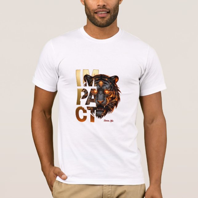 Camiseta Brown Gold Tiger 'IMPACT' - Bold Gold Aesthetic (Frente)