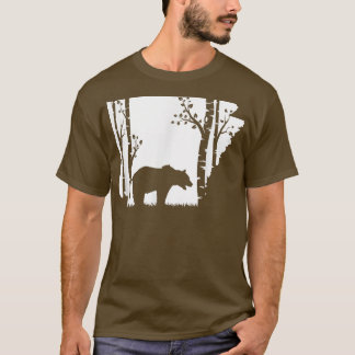 Camiseta Brown Grizzly Bear Hunter - Caçador de mapas do Ar