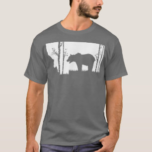Camiseta Brown Grizzly Bear Hunter - Montana map Hunter