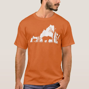 Camiseta Brown Grizzly Bear Hunter - Virgínia map Hunter