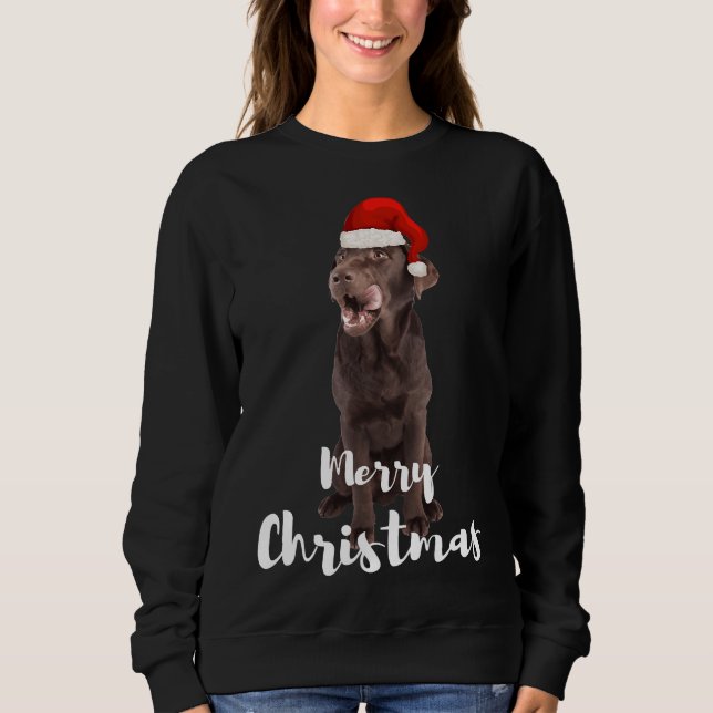 Camiseta Brown Labrador Retriever Feliz Natal Labrador (Frente)