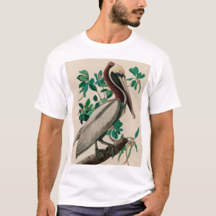 Camiseta Brown Pelican Birds of America Audubon Impressão