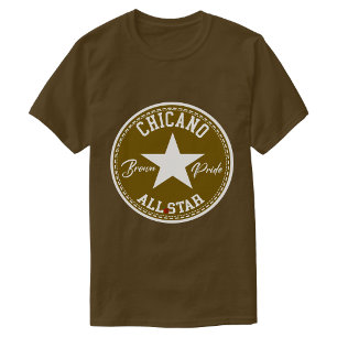 Camiseta Brown Pride de Chicano com estrela