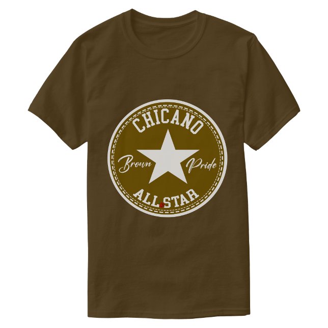 Camiseta Brown Pride de Chicano com estrela (Chicano all star Brown Pride shirt tshirt)