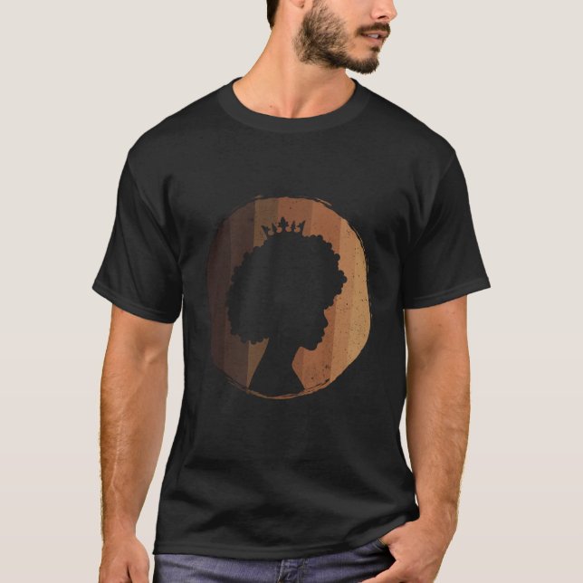 Camiseta Brown skin Queen Melanin Dream Big Queen Natural A (Frente)