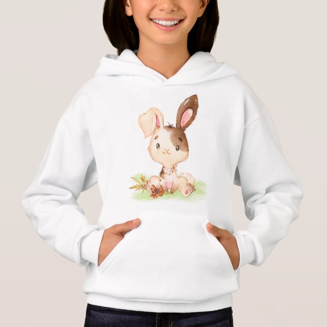 Camiseta Brown Watercolor Little Bunny (Frente)