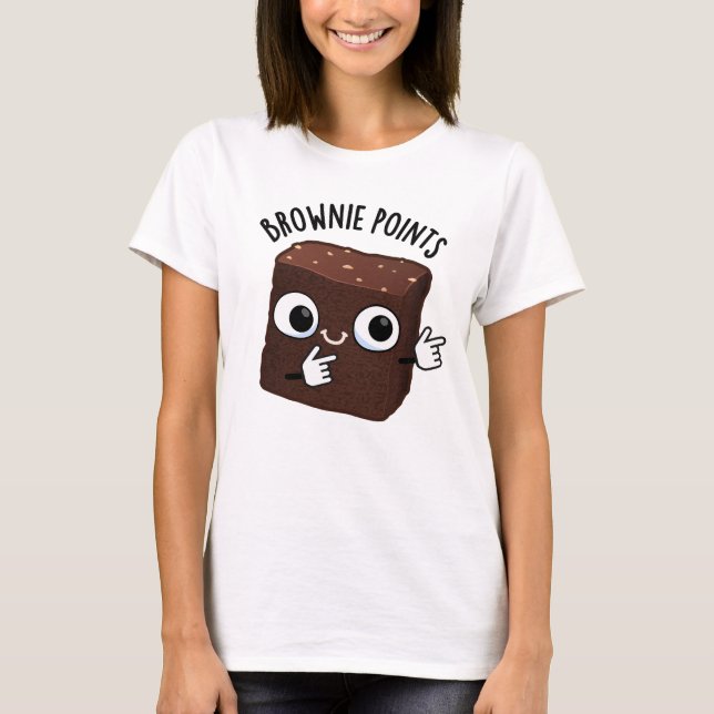 Camiseta Brownie Points Funny Snack Pun  (Frente)