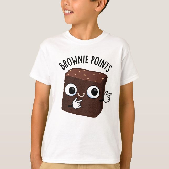Camiseta Brownie Points Funny Snack Pun  (Frente)