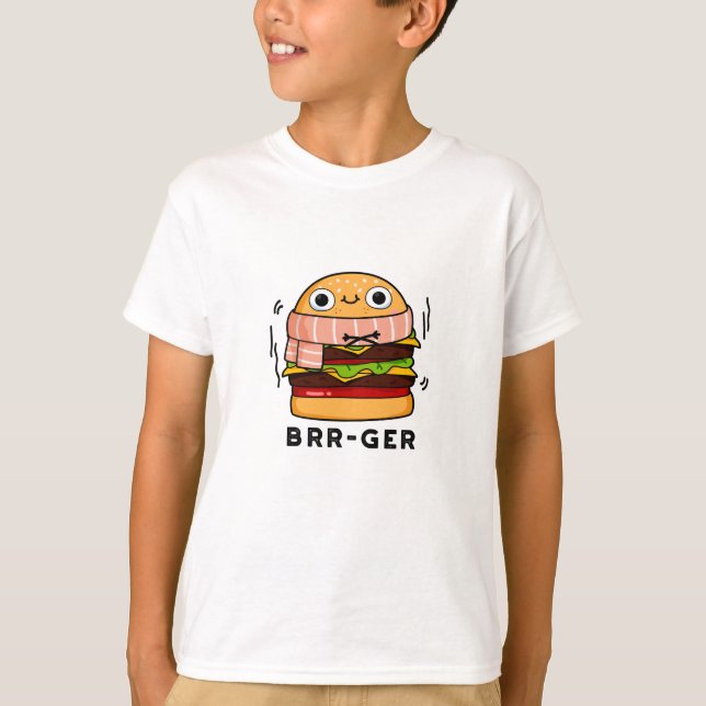 Camiseta Brr-ger Funny Congelando Burger Pun (Frente)