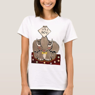 Camiseta Bruce, o elefante "É um menino!"