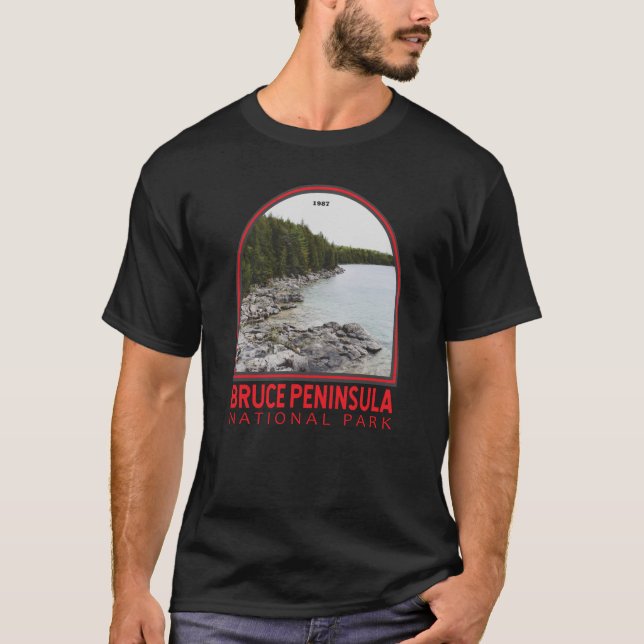 Camiseta Bruce Peninsula National Park Canada Art Vintage (Frente)