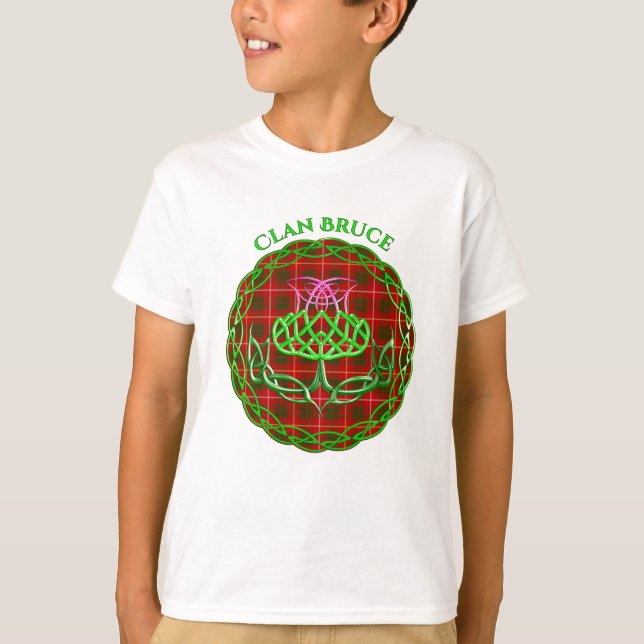Camiseta Bruce Scottish Tartan Celtic Thistle (Frente)