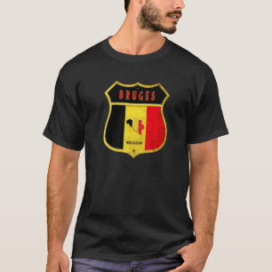 Camiseta Bruges Belgique ArmoQUESDrapeaux Ville Brugge Ca