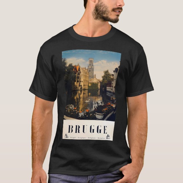 Camiseta Brugge Retro Poster (Frente)