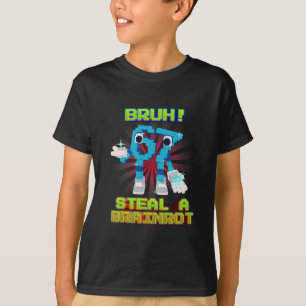 Camiseta Bruh 67 Seis Sete 6-7 Meme Engraçado de Brainrot P