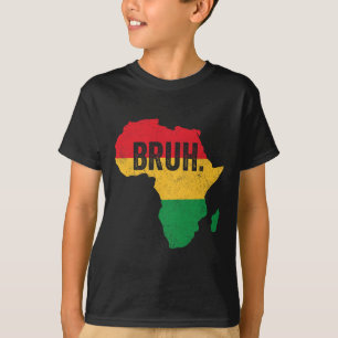 Camiseta Bruh Boys Crianças Africano Americano Funny Black