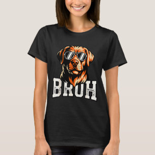 Camiseta Bruh cachorro meme engraçado labrador retriever