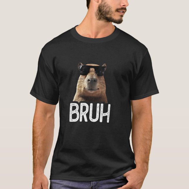 Camiseta Bruh Capybara Funny Capybara Lover Meme Lover (Frente)