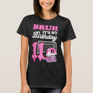 Camiseta Bruh É Meu 11º Aniversário Futebol Sorvete Gotejam