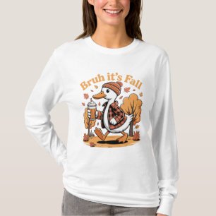 Camiseta Bruh É Outono Gorro de Café com Tempero de Abóbora